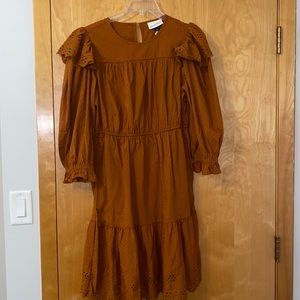 Long Sleeve Burnt Orange Dress